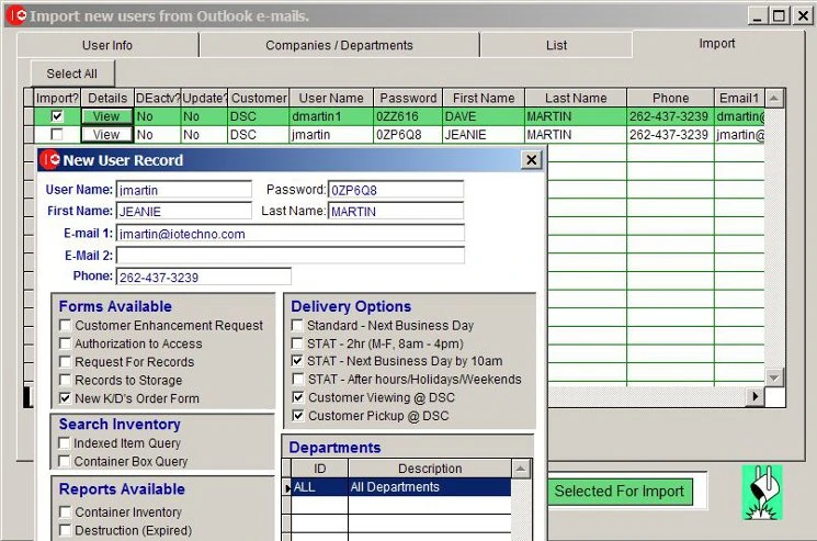 VFP importing text from email